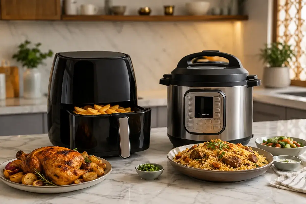 مقارنة القلاية الهوائية والـMulti Cooker في مطبخ منزلي