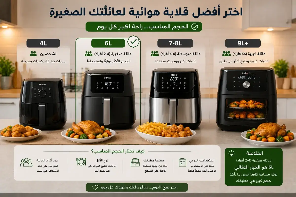 اختيار أفضل قلاية هوائية للعائلة الصغيرة