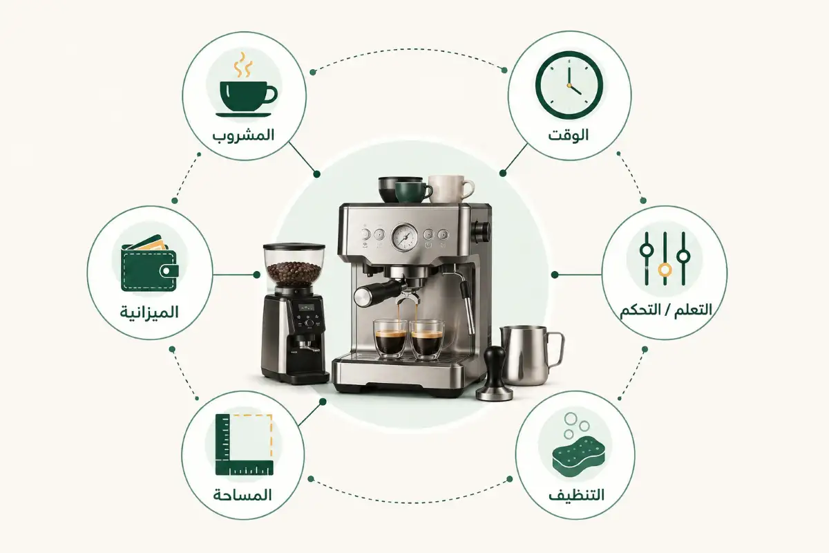 العوامل المهمة قبل شراء ماكينة إسبريسو للمنزل