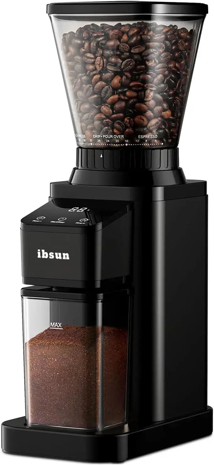 مطحنة قهوة ibsun مخروطية مع 48 إعداد طحن مناسبة لـ V60