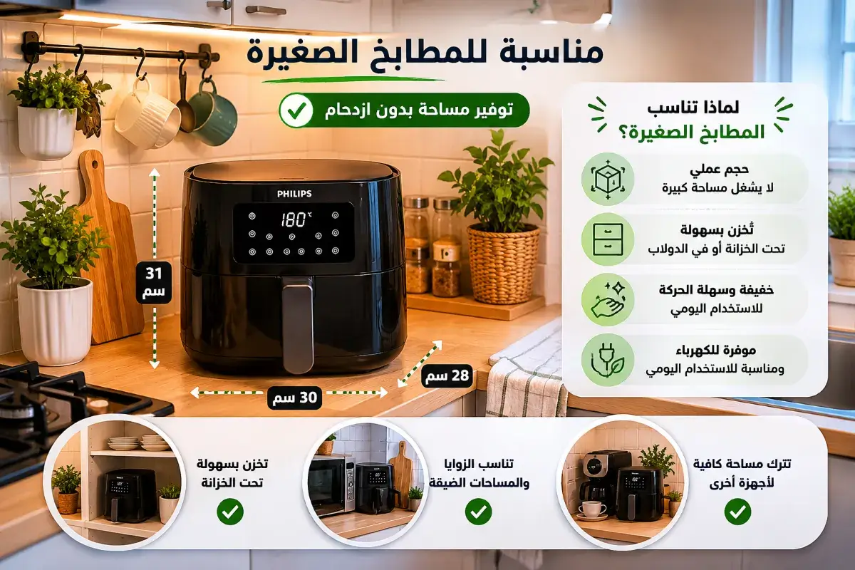 قلاية هوائية مناسبة للمطابخ الصغيرة